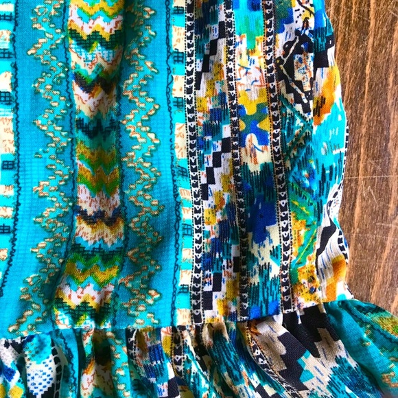 🐠EUC🐠 Brilliant Turquoise Aztec Print Dress - Picture 5 of 5